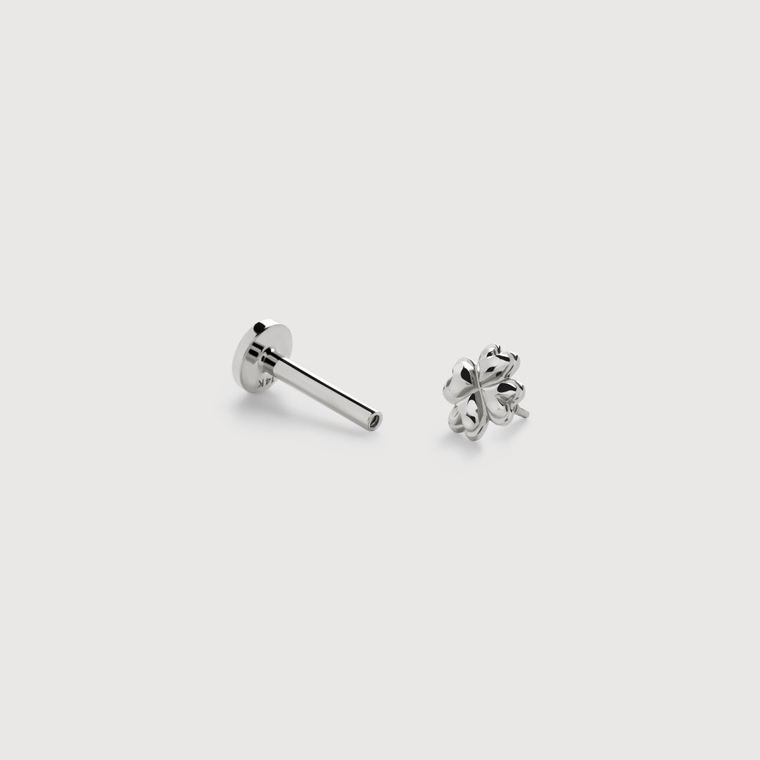 Clover Flat Back Piercing Stud