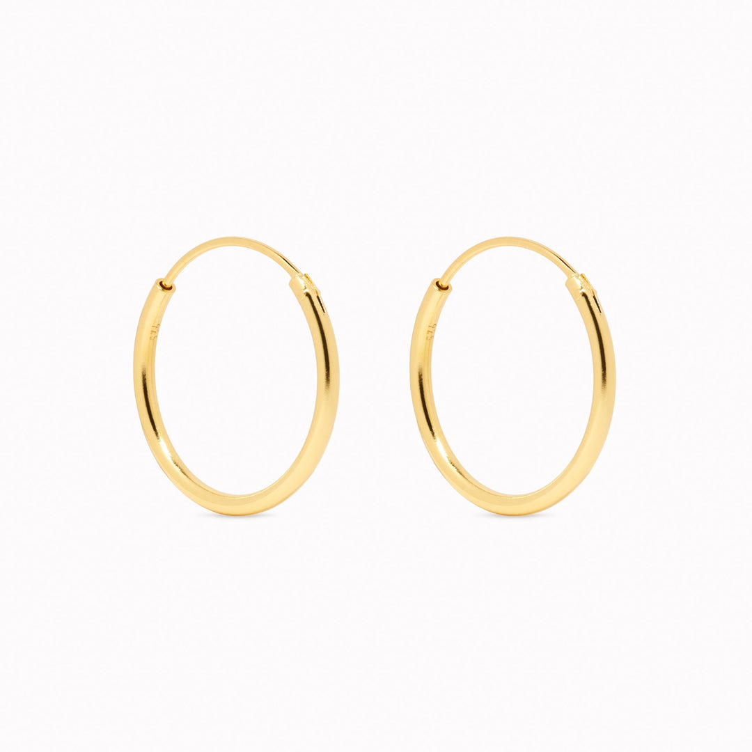 Gold Hoop Earrings 20mm - Rebecca