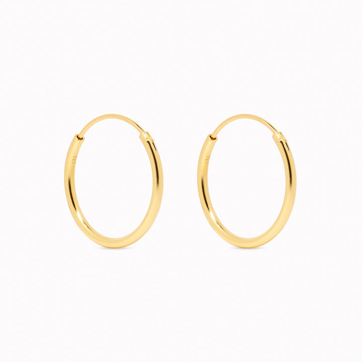 Gold Hoop Earrings 20mm - Rebecca